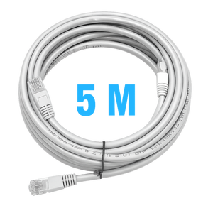 Cordon de raccordement LAN Ethernet Cat6 UTP de 5m avec conducteur en cuivre RJ45 pour la connectivité de réseau industriel extérieur de construction - Product Image 1