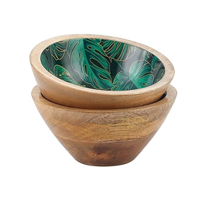 Enamel Printed <b>Wood</b> <b>Salad</b> <b>Bowl</b> Promotion Hot Selling <b>Wood</b> <b>Salad</b> <b>Bowl</b> Multi Color Enamel Printed <b>Bowl</b> - Product Image 3