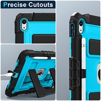 Housse de tablette robuste et résistante avec support pour stylet et bandoulière pour iPad A16 11e génération 11 pouces 2025 iPad 10e génération 10,9 pouces 2022
