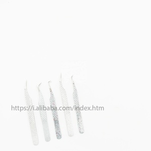 Offre Spéciale de maquillage pointe inclinée en acier inoxydable pince à cils droite personnalisée outils d'extension privée pince à épiler ensemble - Product Image 6