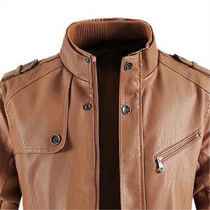 Hermosa ropa suelta de cuero PU para hombre, moda de primavera y otoño, ropa de locomotora, chaqueta de Bombardero - Product Image 3