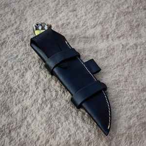 Couteau de chasse artisanal en acier à haute teneur en carbone 1095 15N20, lame fixe pleine longueur, survie en extérieur, personnalisable OEM avec étui - Product Image 6