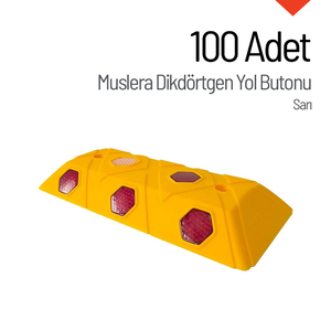 Lot de 100 marcages routiers rectangulaires Muslera en polycarbonate blanc réfléchissant pour la sécurité et l'avertissement routiers - Product Image 5