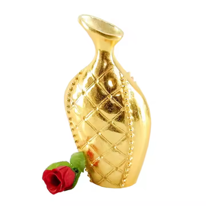 Florero de regalo para decoración del hogar, hermoso diseño, macetas de Metal, jarrones, decoración de habitación, jarrones de maceta dorada de Metal de tendencia 2025 - Product Image 5