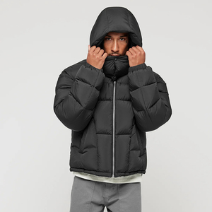 Veste bouffante à capuche imperméable et chaude de style tendance personnalisé pour hommes vente en gros de veste d'hiver streetwear décontractée en duvet - Product Image 5