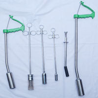 Applicateur de bolus grande taille en acier inoxydable certifié CE, durable, pour animaux, pistolet de boliage pour bovins et ovins, modèle chirurgical BEST
