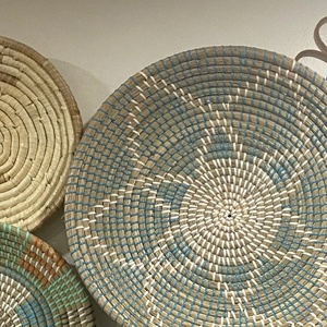 Cesta colgante de pared tejida a mano, juego de decoración de algas marinas, cestas bohemias para sala de estar o dormitorio, cesta de frutas - Product Image 6