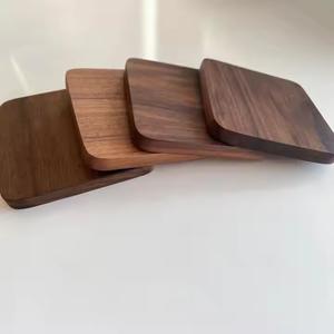 Posavasos de madera de acacia de alta calidad, posavasos de nogal de nuevo diseño, Decoración de mesa, posavasos clásicos de madera maciza, artesanías de media luna - Product Image 2