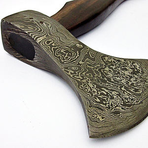 Damascus Steel Heavy Duty <b>Large</b> Camping <b>Axe</b> Handmade Pattern Steel Head With Solid Wooden Handle For Outdoor Bushcraft Survival - Product Image 5