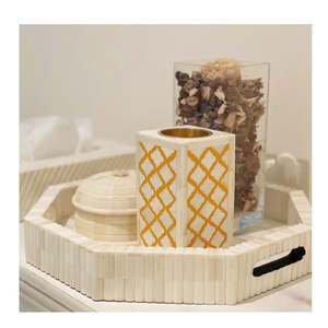 เครื่องเผาบาโคหรือทำมือโดยตรงจากโรงงานทนทานหลากสีประกายมุกฝังกระดูกของตกแต่งสำนักงานทันสมัย - Product Image 2