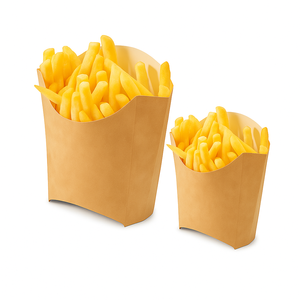 Boîte de frites jetables en papier kraft Emballage à emporter Boîte de snack alimentaire résistante à l'huile - Product Image 4
