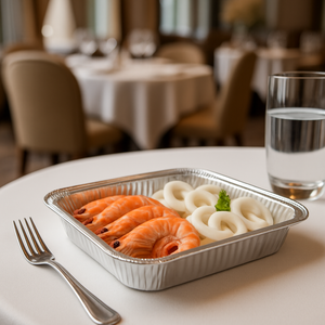 Plateau jetable en aluminium 23x23x5cm pour récipient alimentaire en aluminium OEM/ODM disponible directement du fabricant - Product Image 1