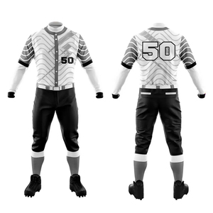 Ensemble d'uniformes de baseball à sublimation personnalisée maillot et pantalon de l'équipe de sport à séchage rapide respirant avec impression de logo pour hommes - Product Image 3