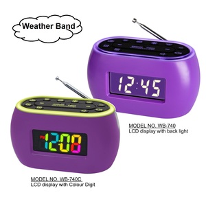 WB-740 / WB-740C วงนาฬิกาปลุกวิทยุ FM แบบพกพาพร้อมไฟกลางคืน RGB - Product Image 3