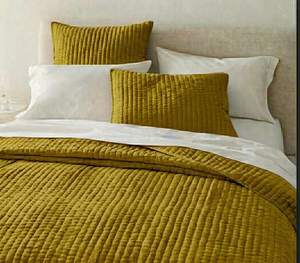 Couverture réversible moderne en coton 100% écologique, cousue à la main, Kantha, solide, verte, pour la maison, le mariage, 60x90 pouces, toutes saisons - Product Image 5