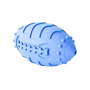 Jouet à mâcher en caoutchouc naturel pour chien, ballon de rugby grinçant pour le plaisir des animaux de compagnie - Product Image 2