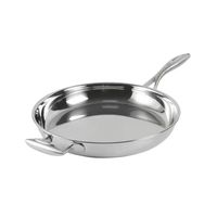 Wajan Penggorengan Stainless Steel Gagang Tunggal Desain Mewah Modern Ukuran Dapat Disesuaikan Restoran Hotel Warna Natural Tahan Lama
