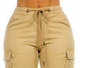 Pantalones Cargo de invierno impermeables transpirables de secado rápido para mujer, diseño informal de cintura media para actividades al aire libre, lisos - Product Image 2