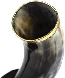 Cuerno Vikingo para Beber con Soporte, Cuerno de Buey Natural Hecho a Mano, Estilo Nórdico Medieval - Product Image 2