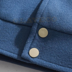 Veste Letterman coupe-vent style rue pour hommes, tissu polaire léger et respirant, col montant grande taille pour la saison d'hiver - Product Image 5