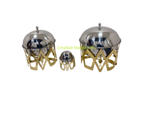 ฮีตเตอร์อุ่นอาหารสีทองเมตาออกแบบใหม่พิเศษหม้ออุ่นอาหารหม้อร้อนสำหรับบ้านและร้านอาหารใช้สำหรับเดือนรอมฎอนและโรงแรม - Product Image 2