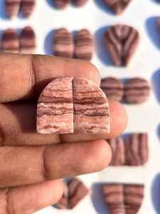 Natural Red Zebra Jasper Gemstone Pair Lot Wholesale Cabochon High Quality - Product Image 3