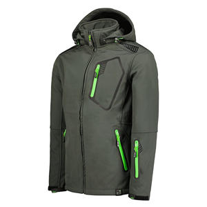 Veste Elite Urben en polyester à fermeture éclair Softshell pour hommes Veste imperméable d'extérieur de haute qualité avec logo personnalisé - Product Image 4