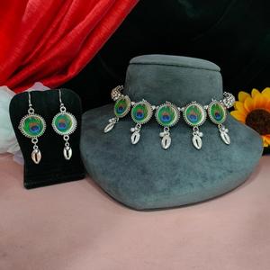 สร้อยคอไวเบรเตอร์ดีไซน์นกยูงสารออกซิไดซ์สวยงามสง่างามดูหรูหรา - Product Image 2