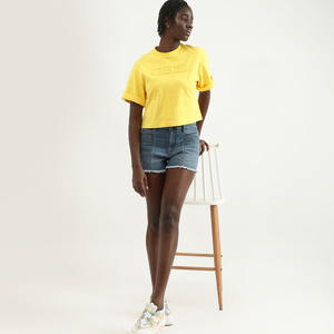 T-shirt d'été en coton de haute qualité-Mode Loose Fit Crop T-shirt personnalisé pour femmes-T-shirt respirant - Product Image 5