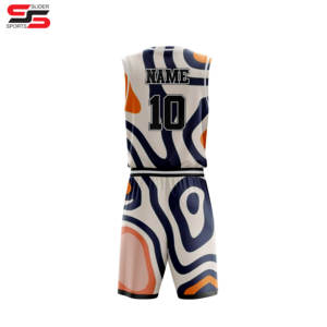 Ropa deportiva Traje de entrenamiento Uniforme de baloncesto transpirable con diseño de pantalones cortos Impresión por sublimación en equipo deportivo de baloncesto en blanco - Product Image 2
