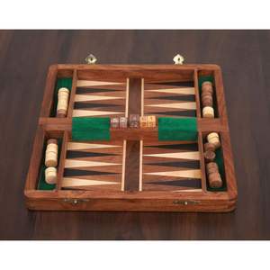 Jeu de backgammon classique en bois, bois dur durable, prix de gros bon marché - Product Image 2