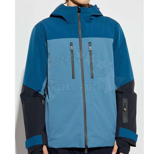 Chaqueta de Esquí con Capucha para Exteriores, Logotipo Frontal, Ecológica, Transpirable, Impermeable, Resistente al Frío, para Aventuras Invernales en la Nieve - Product Image 3