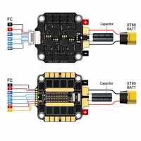 FT60-110A 4In1 ESC AM32 Firmware Pengontrol Kecepatan Elektronik Tanpa Sikat Dshot300Dshot600 Meteran Arus 2-8S LipoKompatibelRCModels