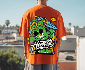 Última camiseta OEM 100% algodón liso camiseta de gran tamaño camiseta de peso pesado/personalizado 3D pantalla Logo hombres Puff estampado camiseta - Product Image 2