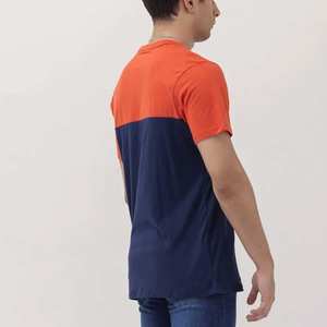 Camiseta de hombre 100% algodón logotipo personalizado diseño calidad Rib cuello redondo Streetwear camiseta estampada para hombre - Product Image 2