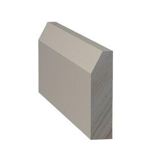 Zócalo de Madera Maciza de Diseño Moderno <span class=keywords><strong>Gasso</strong></span>, MDF con Unión Dentada, Pino Radiante, Imprimación Blanca, Resistente a la Putrefacción, 2.4 m de Longitud - Product Image 1