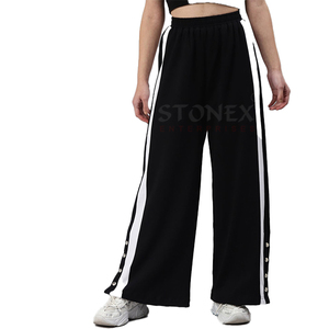 Pantalones de chándal rectos para mujer y bolsillos con inserción Pantalones de niñas de alta calidad de tendencia transpirable regular - Product Image 1
