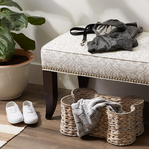 Panier décoratif en jonc de mer tissé à la main - Product Image 6