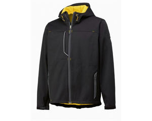 Chaqueta de concha suave de invierno para hombre, ropa deportiva impermeable para exteriores, tela de lona de poliéster gruesa con logotipo frontal - Product Image 2