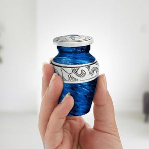 Mosaico de tamaño adulto grande hecho a mano, urna de cremación de vidrio de aluminio, azulejos individuales, entierro aplicado, suministro único para funerales - Product Image 2