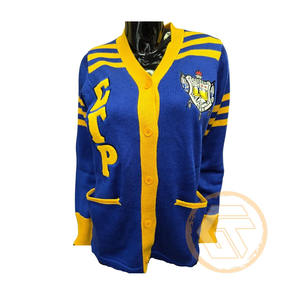 Vêtement grec de sororité Sigma Gamma Rho personnalisé en acrylique brodé sur le devant, de haute qualité, pour l'hiver, décontracté pour femme, col en V, respirant - Product Image 4