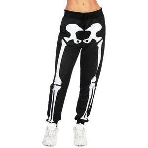 Pantalons de jogging personnalisés avec impression en relief squelette 2025 pour femmes, vente en gros, pantalons de jogging à cordon pour femmes, pantalons de survêtement décontractés et tendance - Product Image 1