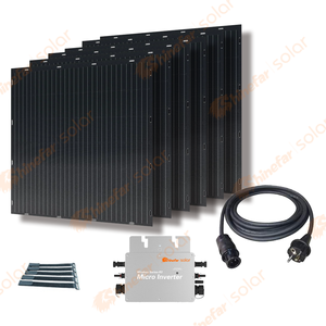 Plug and Play DIY Sistema solar doméstico 300W 600W 700W Paneles de silicio monocristalino con controlador MPPT Sistema en red - Product Image 1