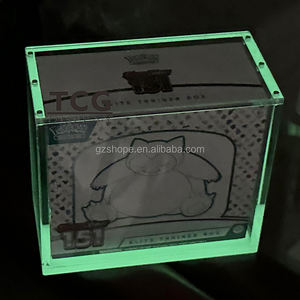 Boîte en acrylique SHP avec protection UV, 6 pièces, couvercle à aimant puissant, présentoir pour boîte d'entraînement d'élite Pokémon TCG Phantasmal Flames, étui en acrylique fluorescent - Product Image 2
