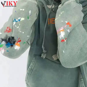 Sweat à capuche délavé à l'acide avec logo personnalisé, nouveau style, respirant, couleur unie, qualité supérieure pour homme, vêtements décontractés, sweats à capuche délavés à l'acide - Product Image 6