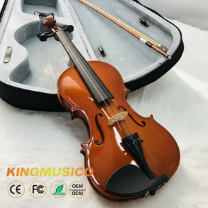 Violín Eléctrico Estándar Hecho a Mano para Estudiantes con Tapa de Arce Sólido y Salida de Altavoz - Product Image 5