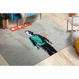 พรมลายกราฟฟิตีของแบงก์ซี่: ลายเด็กกำลังร้องไห้, พรมกันลื่น, พรมเนื้อนุ่มแบบไม่ถักทอ - Product Image 1