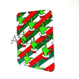 Azulejos Acrílicos Personalizables para Pestañas Navideñas, Pinzas Ovaladas de Diseño Sostenible, Logotipo Personalizado, Azulejos para Pestañas Grinch - Product Image 3
