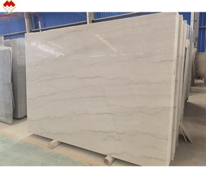 Trung Quốc Quarry Quảng Tây bằng đá cẩm thạch trắng phiến lớn trắng Onyx Đá Cẩm Thạch với màu xám tĩnh mạch chất lượng cao bằng đá cẩm thạch trắng sàn gạch và tường - Product Image 5