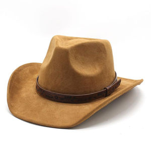 Elegante Sombrero Vaquero Occidental de Cuero - Moda Country Moderna para Fiestas de Invierno y Viajes al Aire Libre, Unisex, Colores Personalizables - Product Image 1